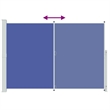 vidaXL Side Awning in Blue and Grey