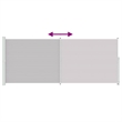 vidaXL Large Retractable Side Awning in Gray