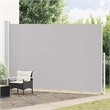 vidaXL Large Side Awning with Powder-Coated Steel in Grey