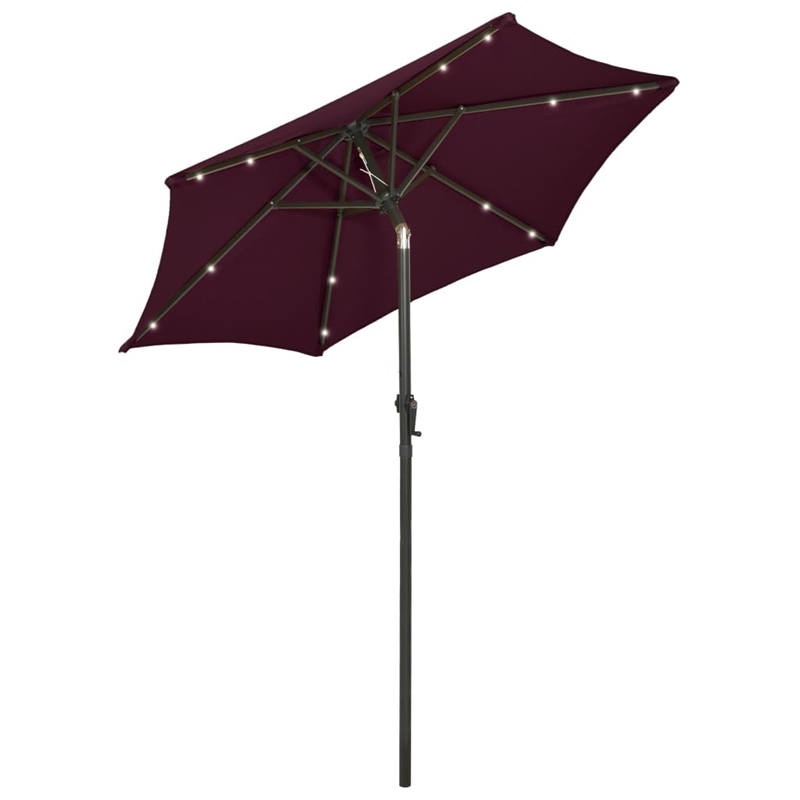 vidaXL Aluminum Garden Parasol in Bordeaux Red and Dark Gray