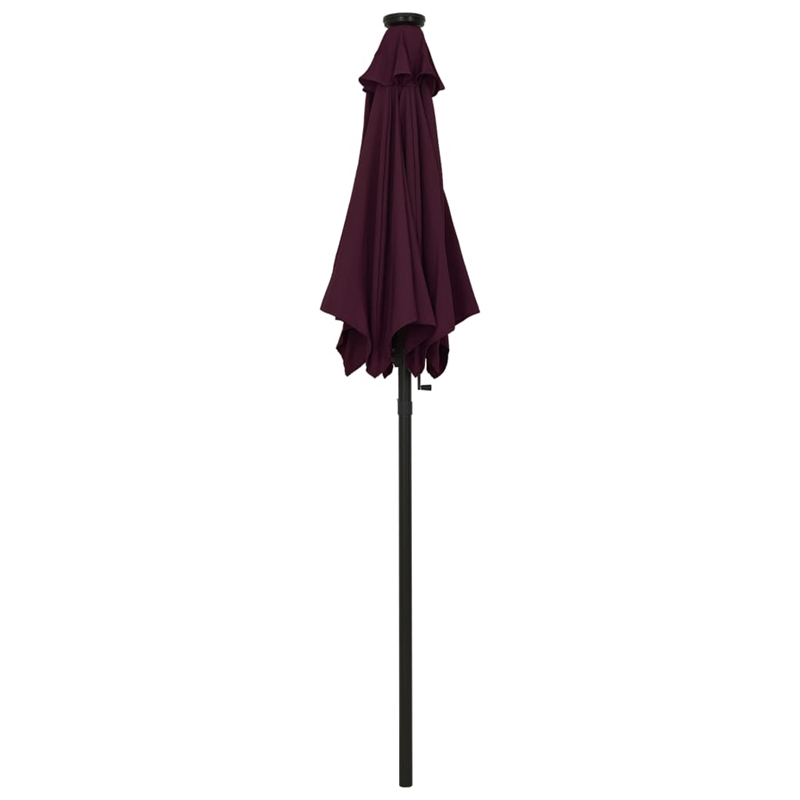 vidaXL Aluminum Garden Parasol in Bordeaux Red and Dark Gray