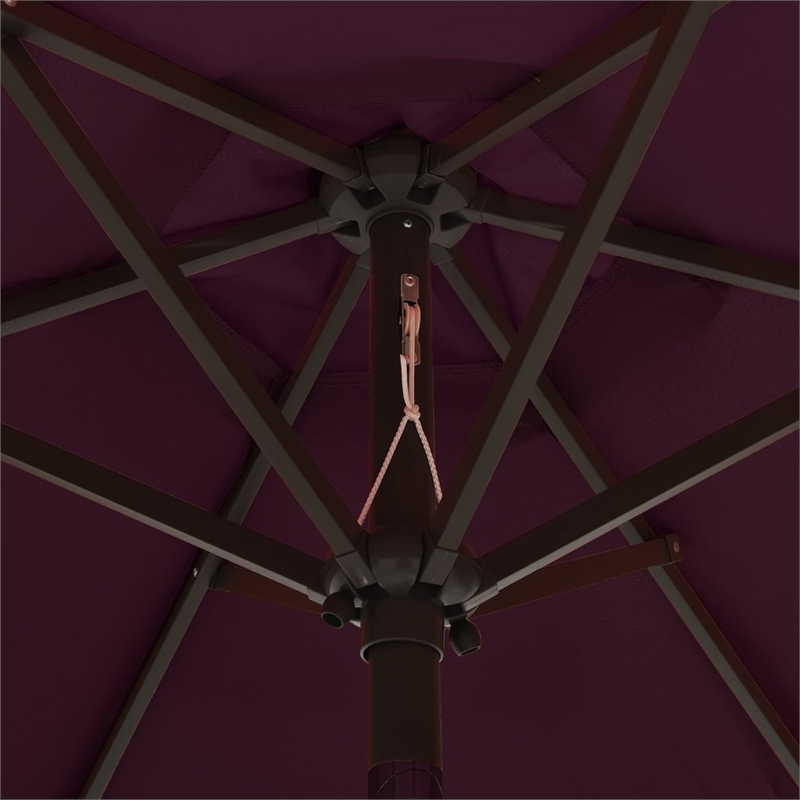vidaXL Aluminum Garden Parasol in Bordeaux Red and Dark Gray