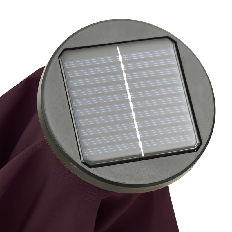 vidaXL Aluminum Garden Parasol in Bordeaux Red and Dark Gray