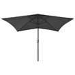 vidaXL Garden Parasol with Powder-Coated Steel in Dark Grey