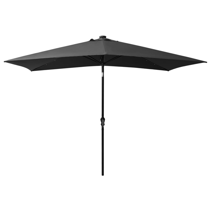vidaXL Garden Parasol with Powder-Coated Steel in Dark Grey
