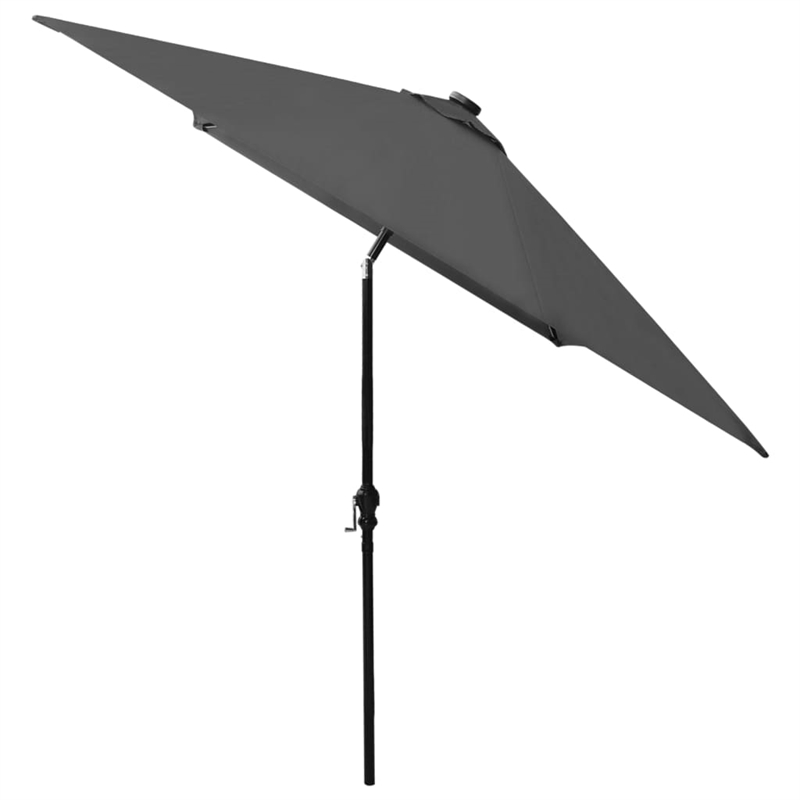 vidaXL Garden Parasol with Powder-Coated Steel in Dark Grey