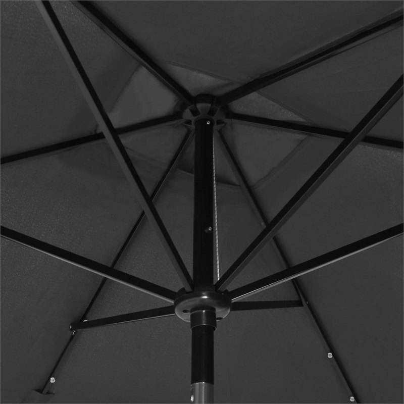 vidaXL Garden Parasol with Powder-Coated Steel in Dark Grey