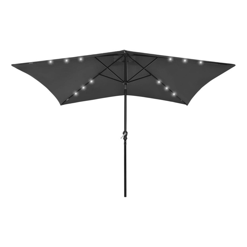 vidaXL Garden Parasol with Powder-Coated Steel in Dark Grey