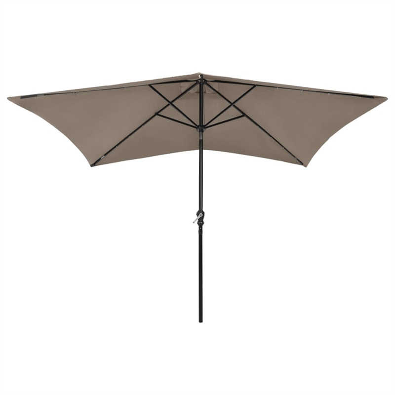 vidaXL Garden Parasol with Powder-Coated Steel in Taupe