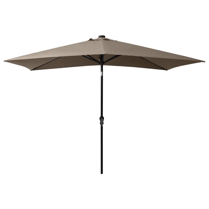 vidaXL Garden Parasol with Powder-Coated Steel in Taupe