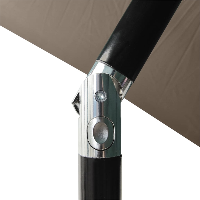 vidaXL Garden Parasol with Powder-Coated Steel in Taupe