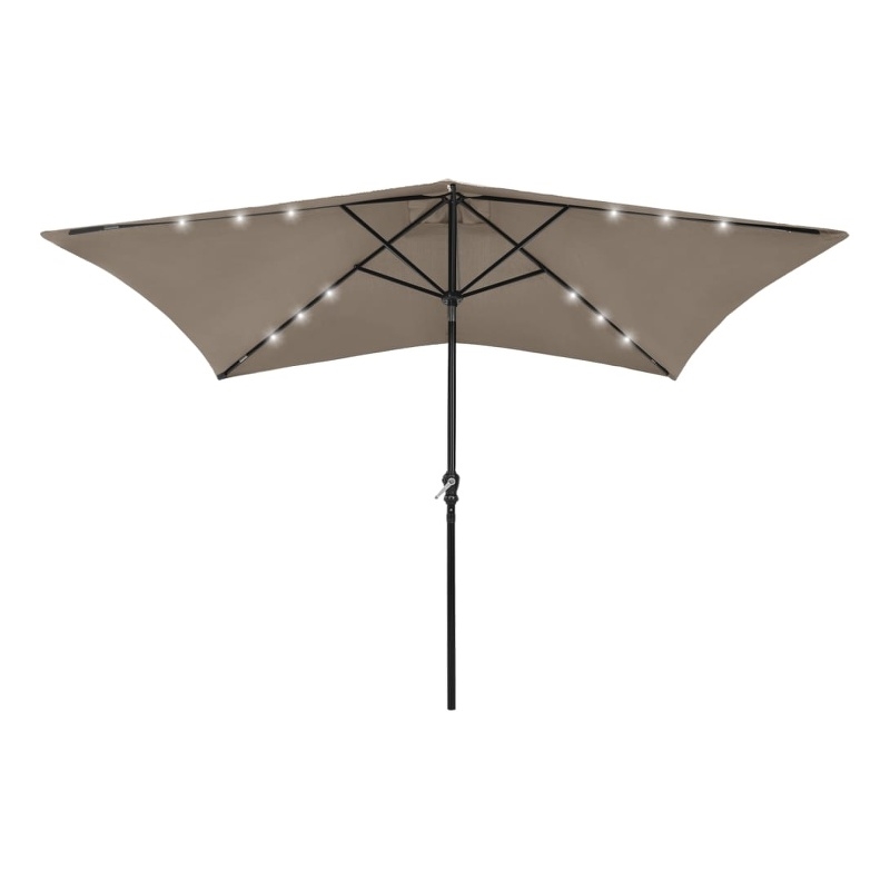 vidaXL Garden Parasol with Powder-Coated Steel in Taupe