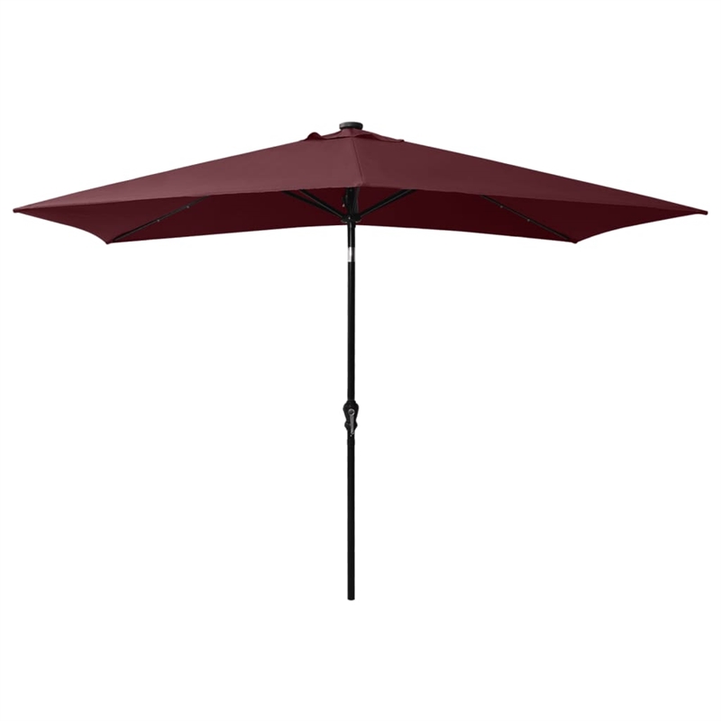 vidaXL Garden Parasol with Powder-Coated Steel in Bordeaux Red