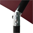 vidaXL Garden Parasol with Powder-Coated Steel in Bordeaux Red