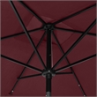 vidaXL Garden Parasol with Powder-Coated Steel in Bordeaux Red