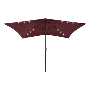 vidaXL Garden Parasol with Powder-Coated Steel in Bordeaux Red