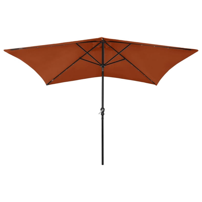 vidaXL Garden Parasol with Powder-Coated Steel in Terracotta