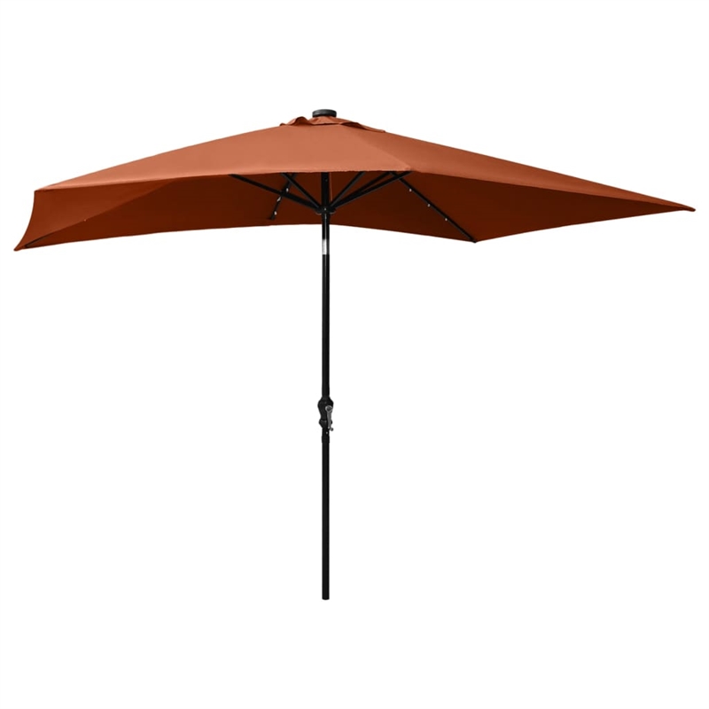 vidaXL Garden Parasol with Powder-Coated Steel in Terracotta