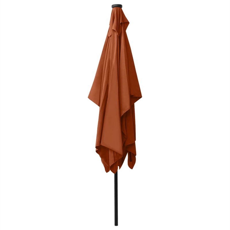 vidaXL Garden Parasol with Powder-Coated Steel in Terracotta