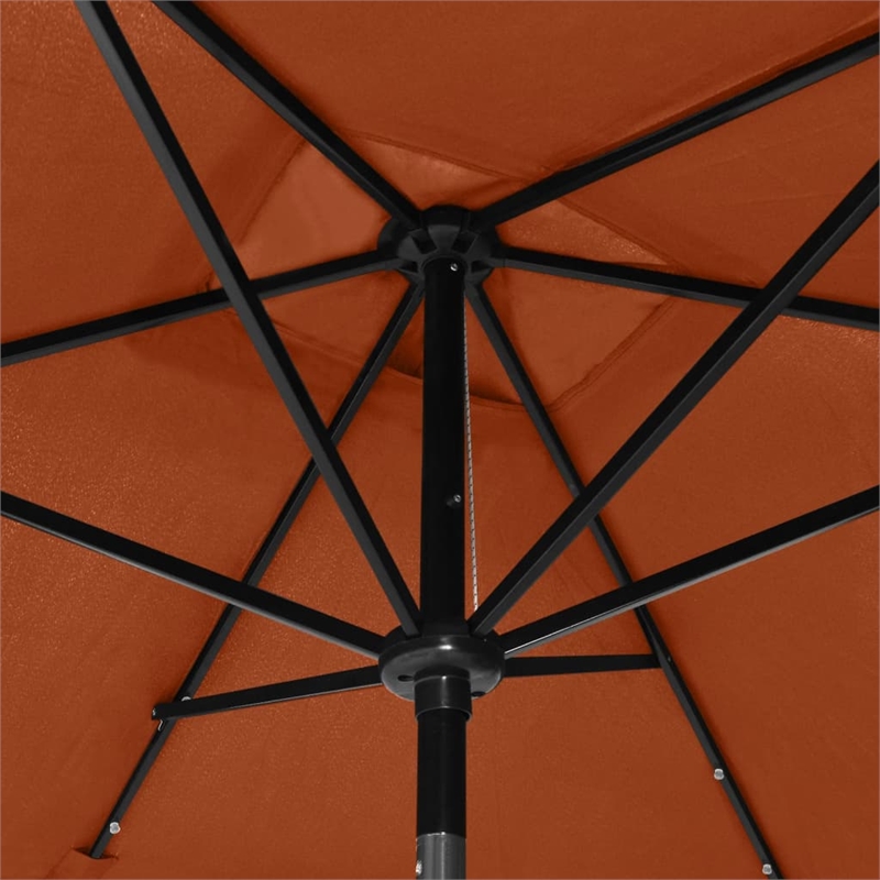 vidaXL Garden Parasol with Powder-Coated Steel in Terracotta