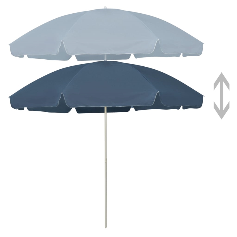 vidaXL UV-Resistant Beach Parasol in Blue