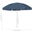 vidaXL UV-Resistant Beach Parasol in Blue