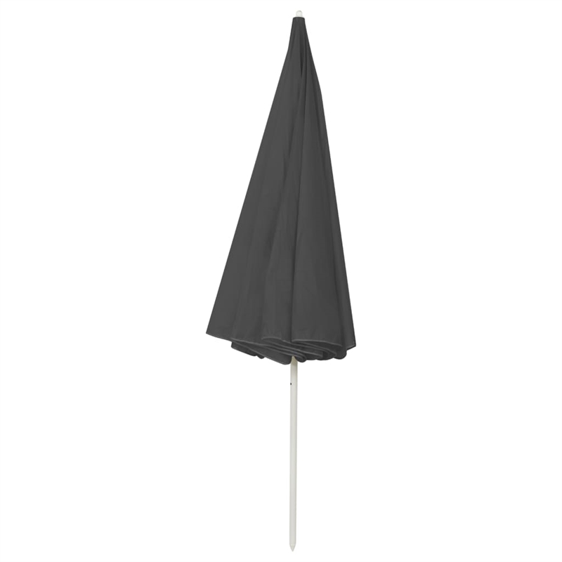 vidaXL Large Tiltable Beach Parasol in Anthracite