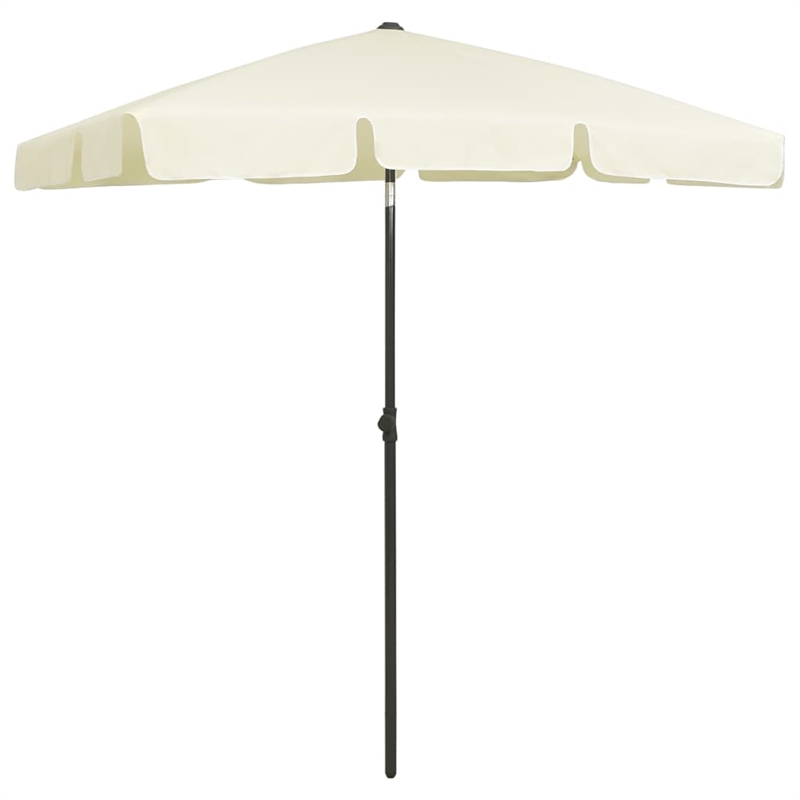 vidaXL Tiltable Beach Parasol in Sand Yellow