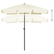 vidaXL Tiltable Beach Parasol in Sand Yellow