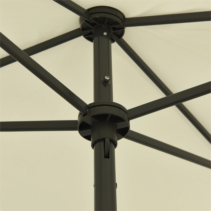 vidaXL Tiltable Beach Parasol in Sand Yellow