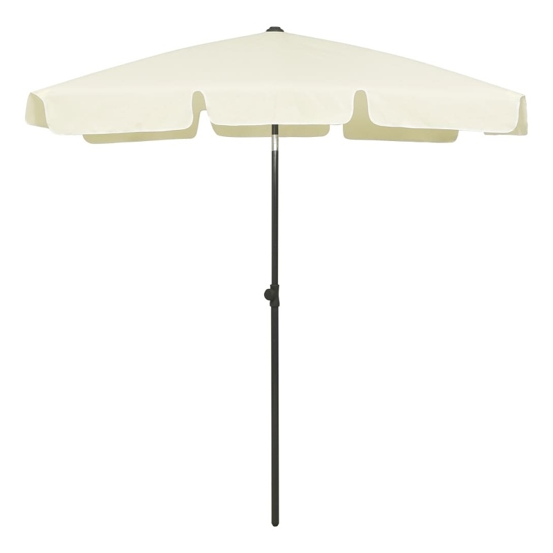 vidaXL Tiltable Beach Parasol in Sand Yellow