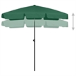 vidaXL Tiltable Beach Parasol in Green
