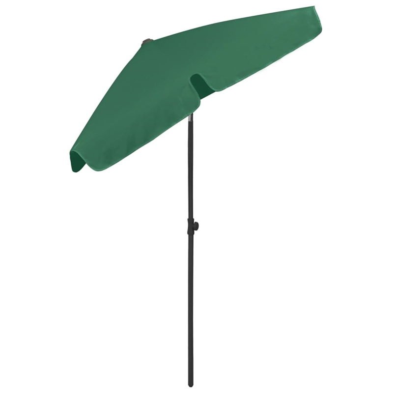 vidaXL Tiltable Beach Parasol in Green
