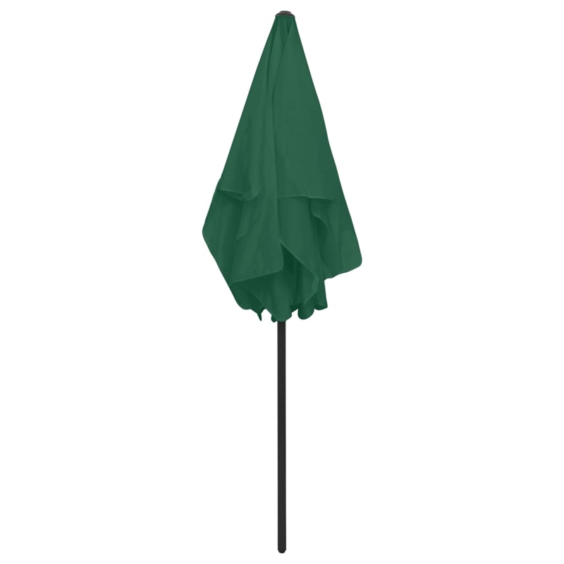 vidaXL Tiltable Beach Parasol in Green