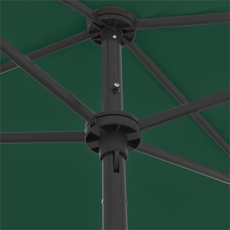 vidaXL Tiltable Beach Parasol in Green