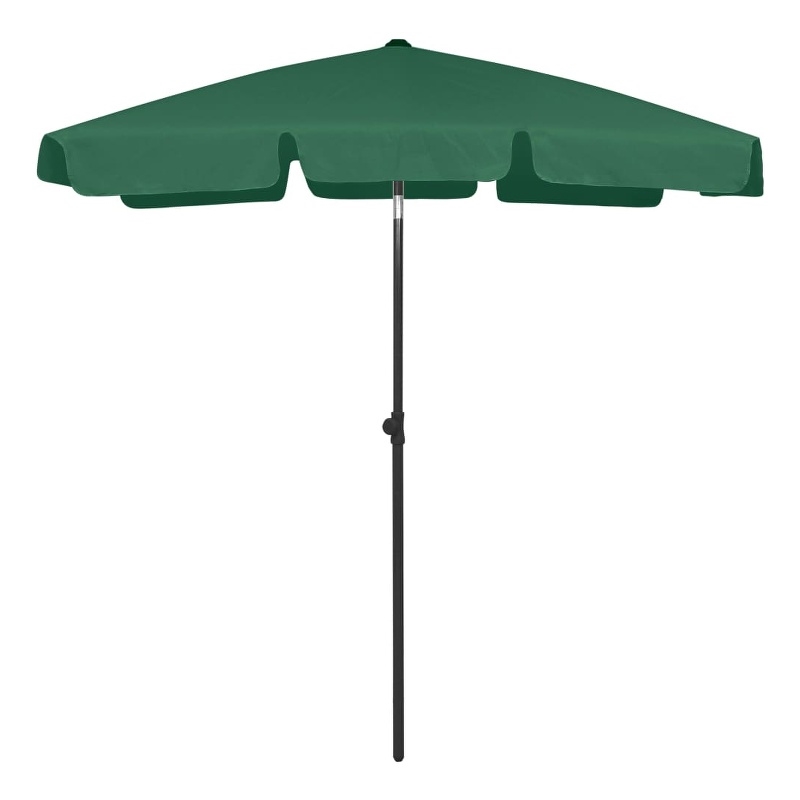vidaXL Tiltable Beach Parasol in Green
