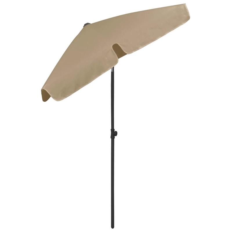 vidaXL Tiltable Beach Parasol in Taupe