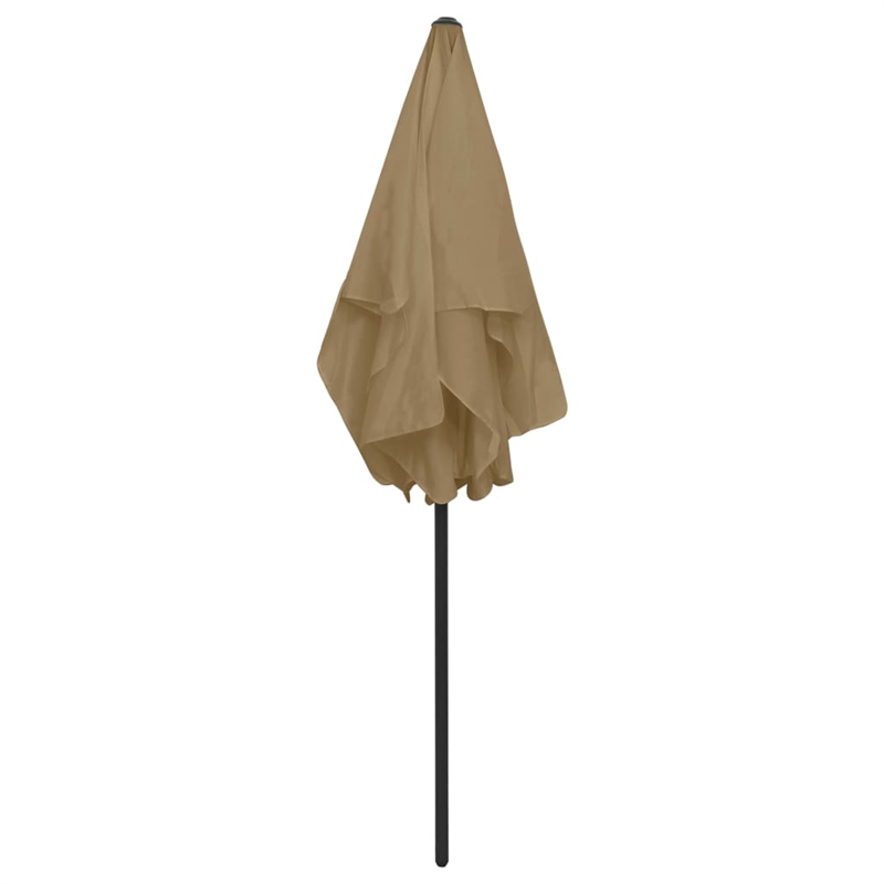 vidaXL Tiltable Beach Parasol in Taupe