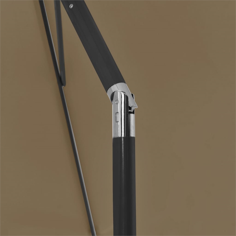 vidaXL Tiltable Beach Parasol in Taupe