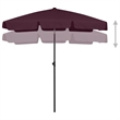 vidaXL Tiltable Beach Parasol in Bordeaux Red