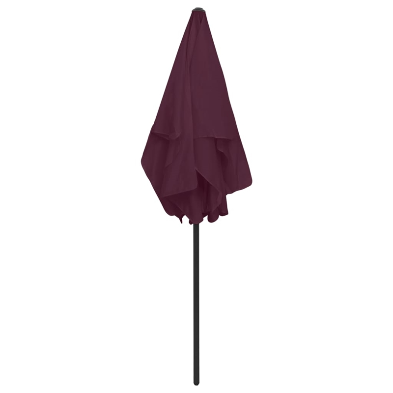 vidaXL Tiltable Beach Parasol in Bordeaux Red