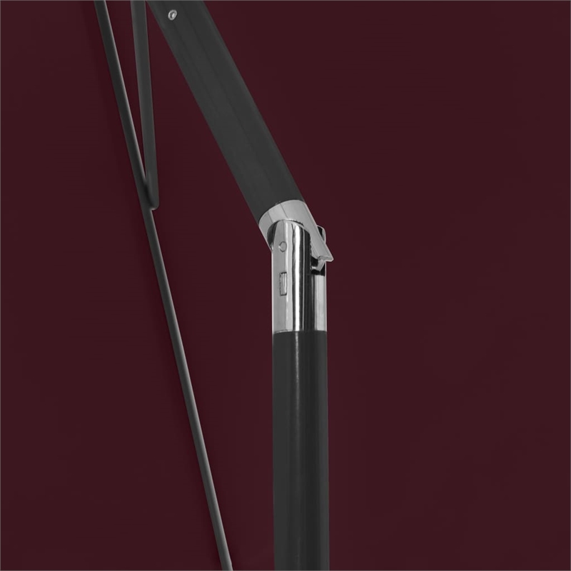 vidaXL Tiltable Beach Parasol in Bordeaux Red