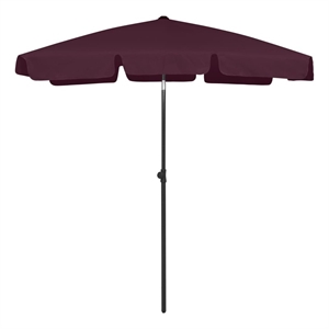 vidaXL Tiltable Beach Parasol in Bordeaux Red