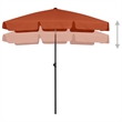vidaXL Tiltable Beach Parasol in Terracotta