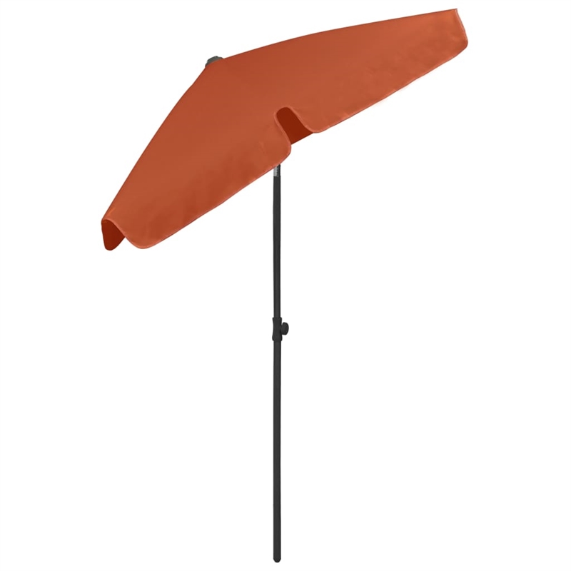 vidaXL Tiltable Beach Parasol in Terracotta
