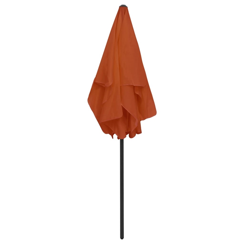 vidaXL Tiltable Beach Parasol in Terracotta