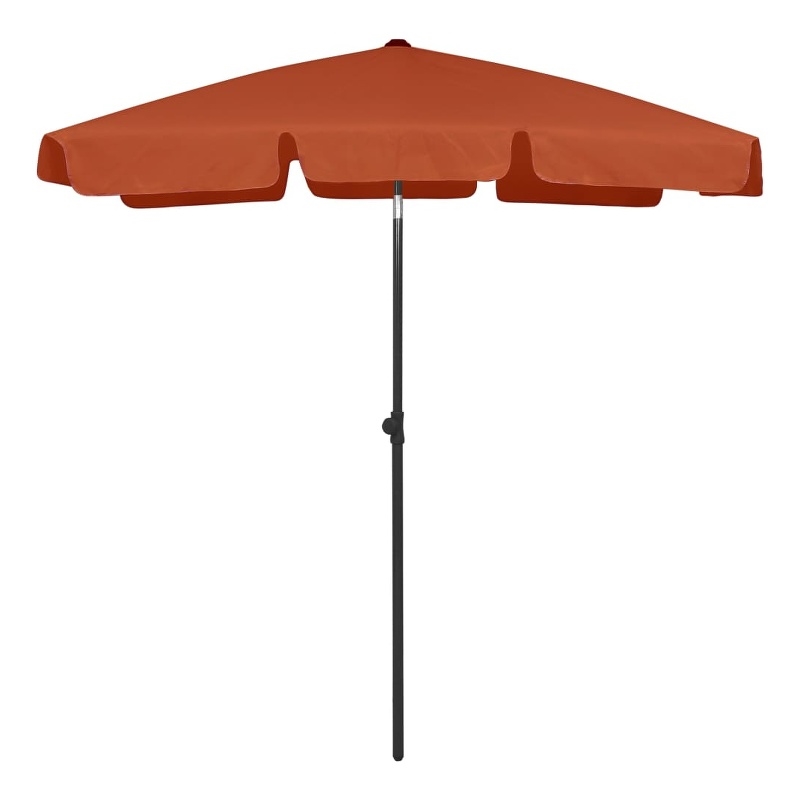 vidaXL Tiltable Beach Parasol in Terracotta
