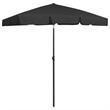 vidaXL Tiltable Beach Parasol in Black