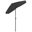 vidaXL Tiltable Beach Parasol in Black