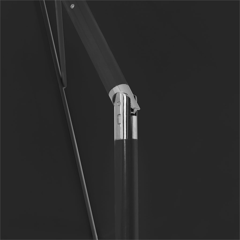 vidaXL Tiltable Beach Parasol in Black